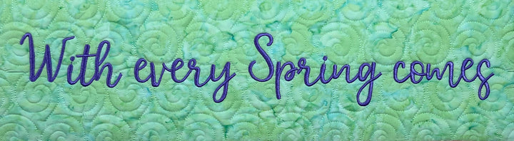 Spring Floral Table Topper for Machine Embroidery
